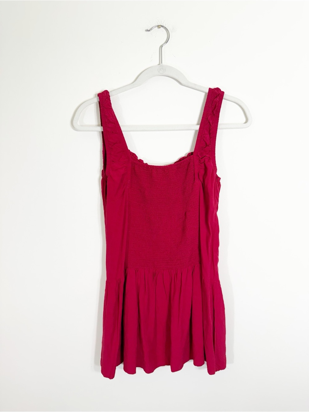 Frankie’s Bikinis Christa Ruffle Mini Dress Romance Red Large - Picture 6 of 7
